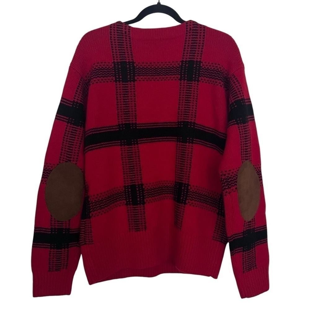 Polo Ralph Lauren Red Wool Blend Yankees Plaid Sweater - Picture 4 of 16